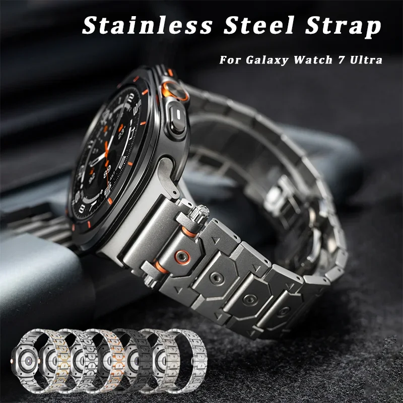 

Stainless Steel Luxury Strap for Samsung Galaxy Watch Ultra 7 Band 47mm Men Business Bracelet Correa for samsung ultra Watchband