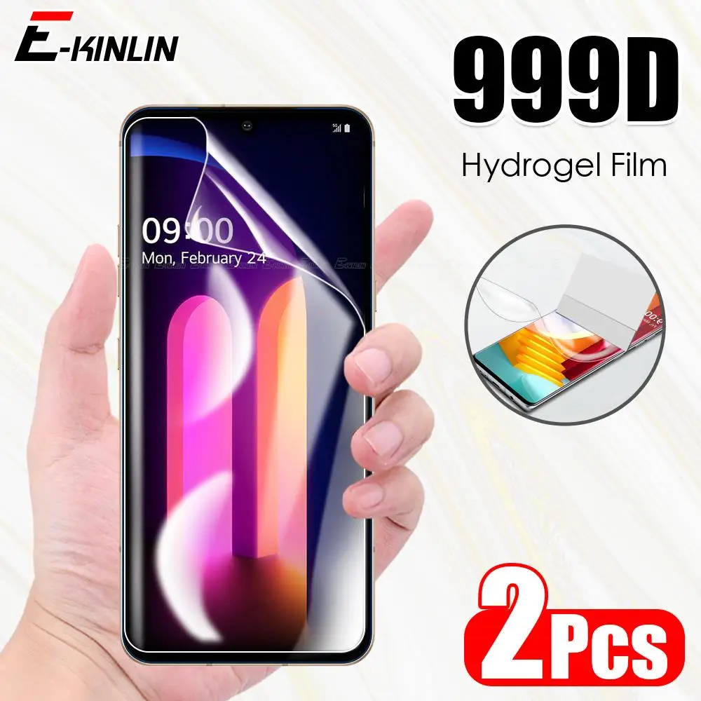 Гидрогелевая пленка 2 шт. для LG V60 V35 V30 V30S Plus, бархатная Защитная пленка для экрана, полное покрытие, мягкая пленка, не стекло
