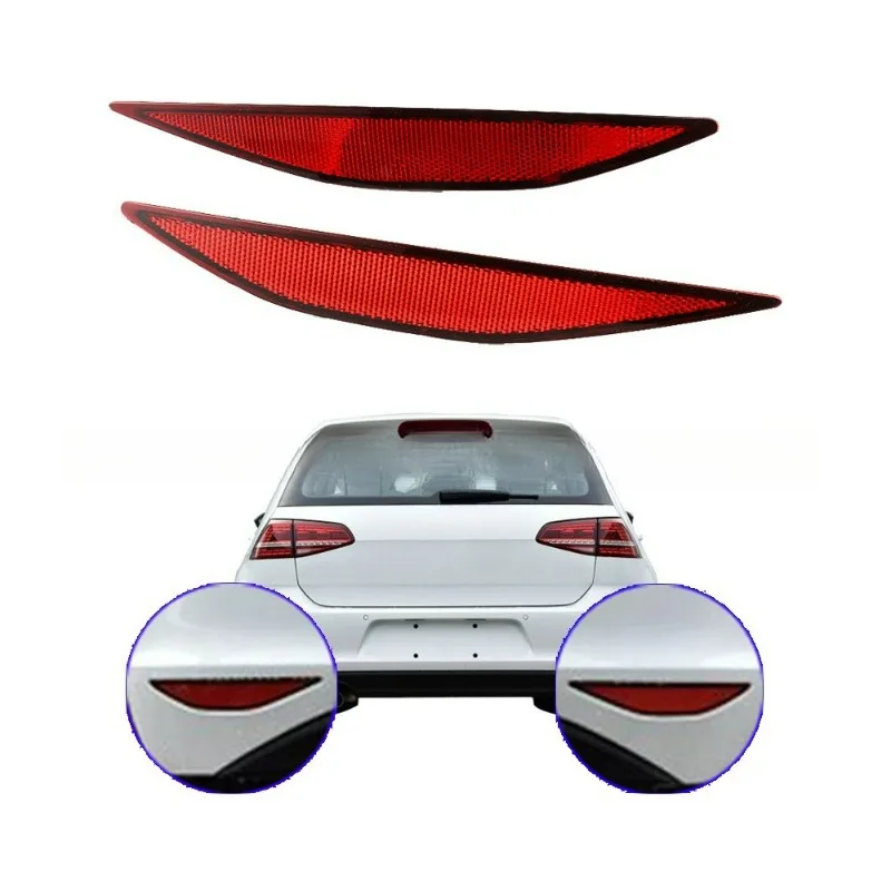 

New A Pair Rear Bumper Reflector Red Lens Left for 2012-2016 MK7 N/S 5G0945105 Without Light