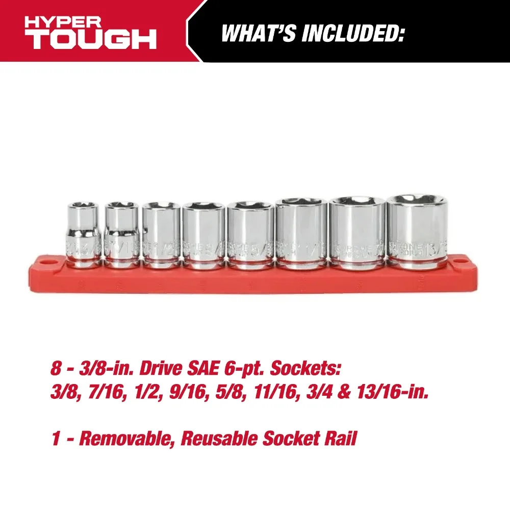 Set di bussole da 19 pezzi da 3/8 pollici, 43234