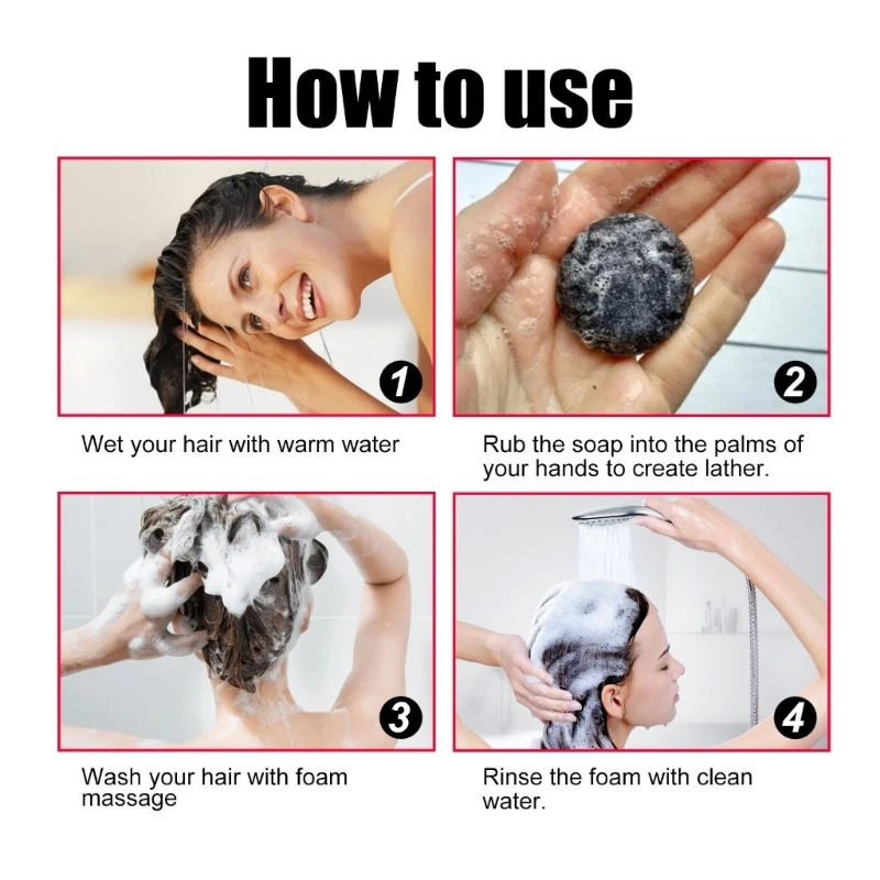 Black Hair Thickening Shampoo Bar Amplify Hair Density Repair Damaged Hair Travel Friendly Solid Soap Easy to Use for Home