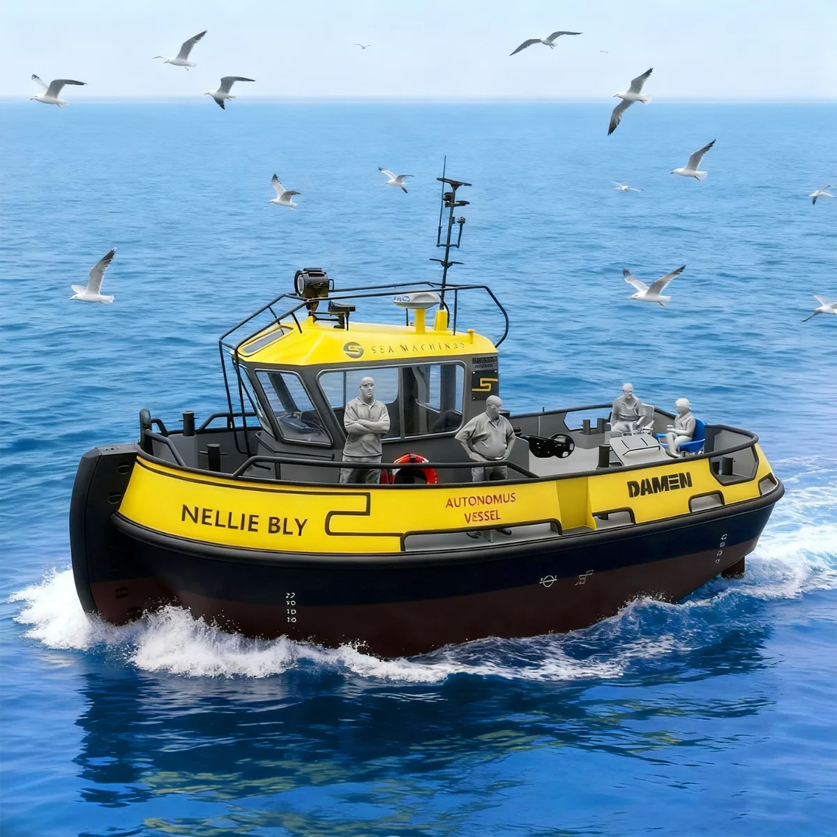 

1/14 RC корабли 76,6 см, имитация Damen 1004, пульт дистанционного управления, буксир, бесщеточный двигатель, 3D-печать, RC Schiffe, модель RTR, корабль, игрушка в подарок