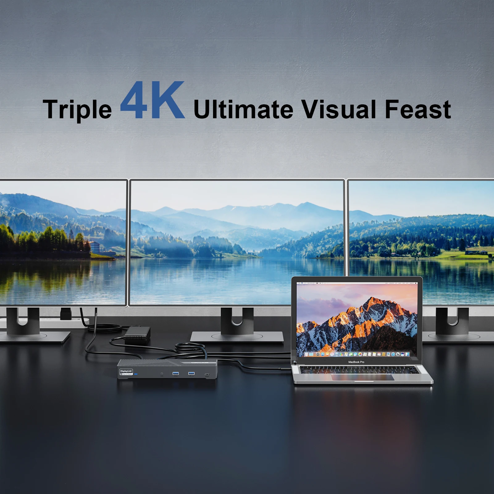 Imagem -02 - Wavlink-universal Triplo 4k Display Docking Station Usb-c Laptop Dock Monitores Hdmi Portas dp 130w 100w pd Carregamento