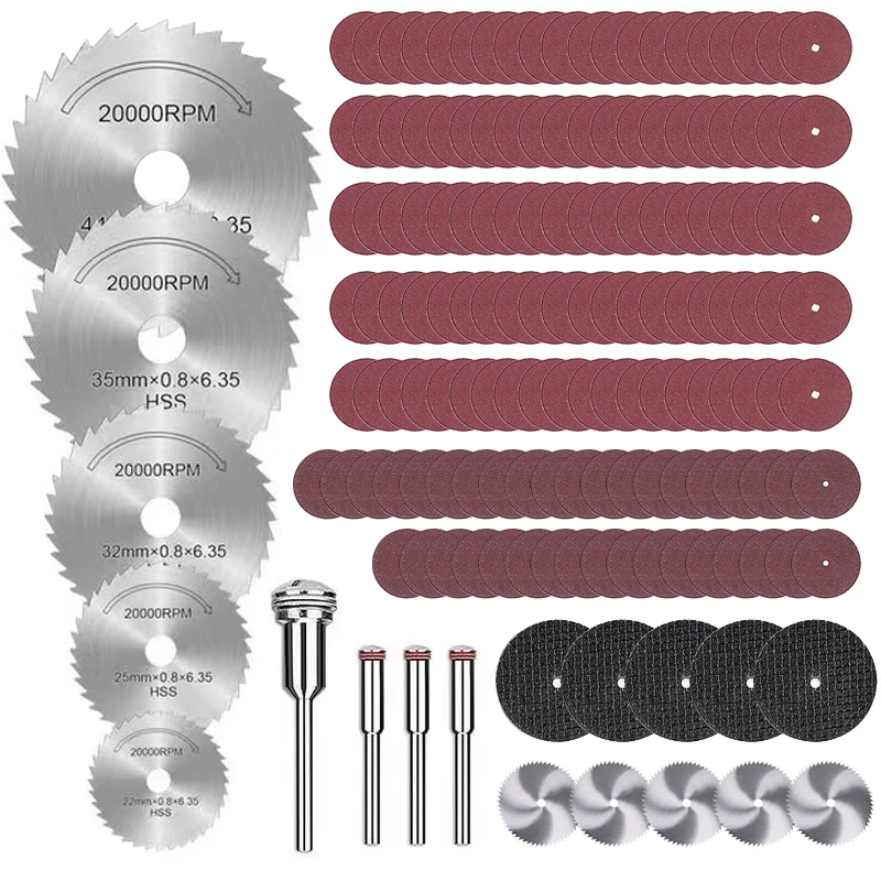 155PCS Abrasive Rotary Tool Accessories Set Electric Mini Drill Bit Kit Sanding Polishing Cutting Engraving Heads