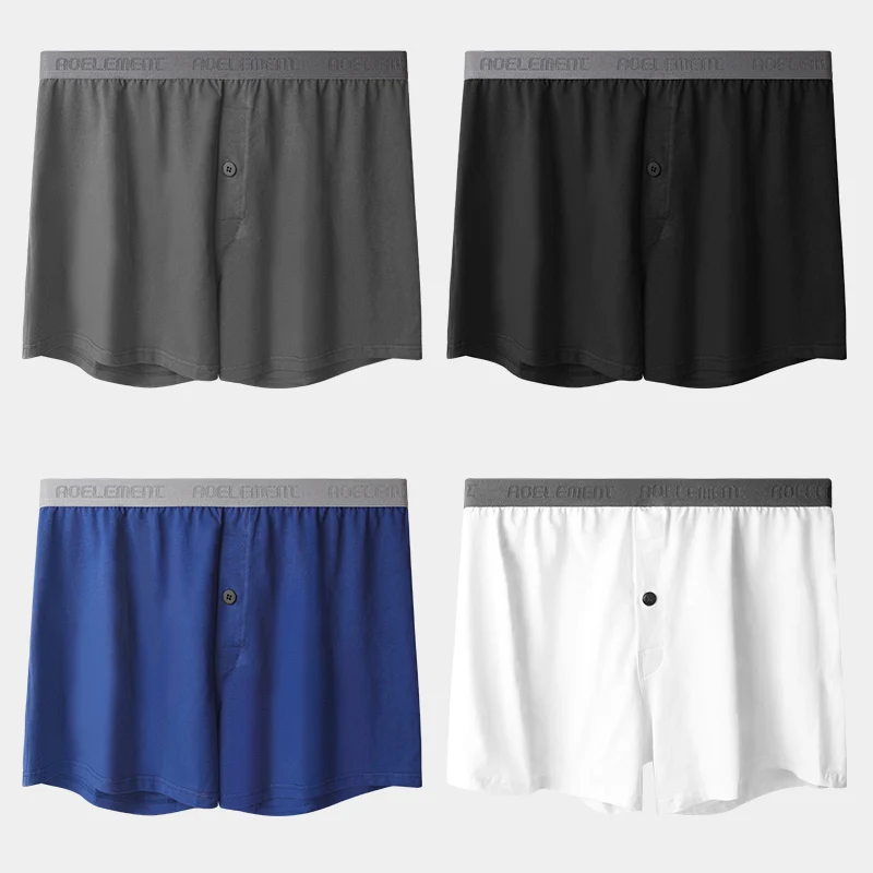 

5pcs Men's underwear loose home shorts summer flat shorts thin cotton aro pants large size four corners home pajamas