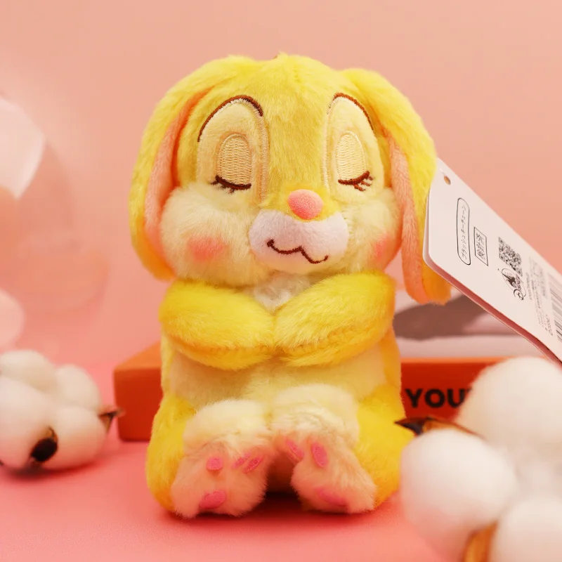 14cm kawaii disney bambi thumper e miss coelho chaveiro com brinquedo de pelúcia adorável coelho crianças plushie chaveiro anime pingente meninas