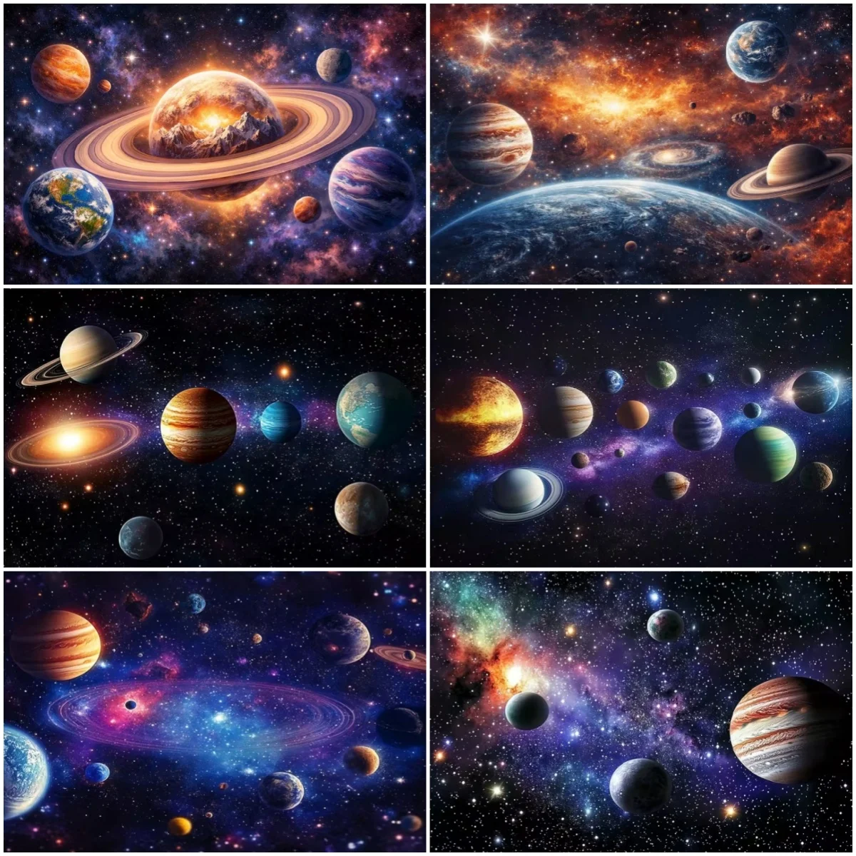 Art Craft Movement - Planet Outer Space Theme Galaxy Background