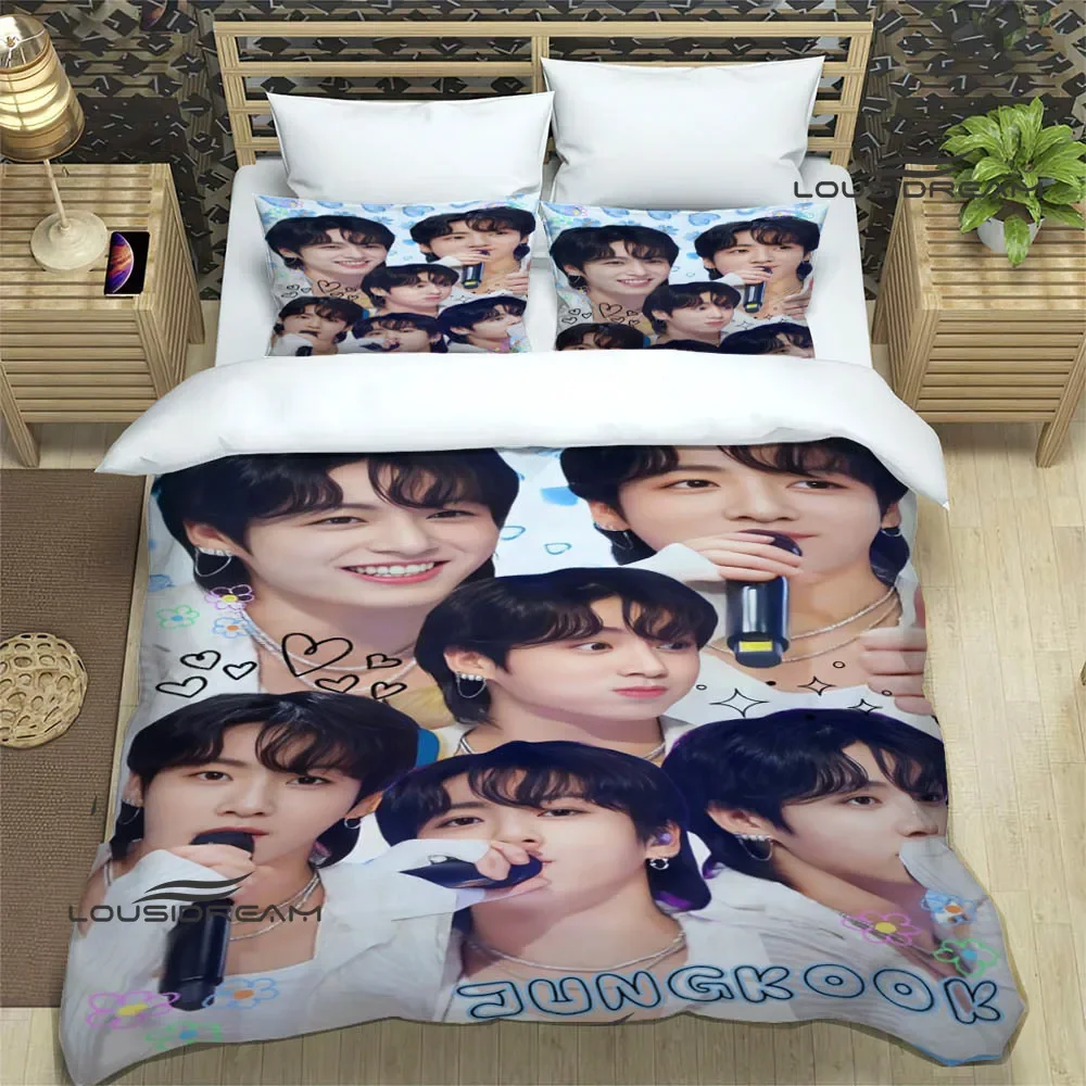 Kpop SUGA Jeon Jung Kook Rap Monster Bedding Sets exquisite bed supplies set duvet cover bed comforter set bedding set luxury