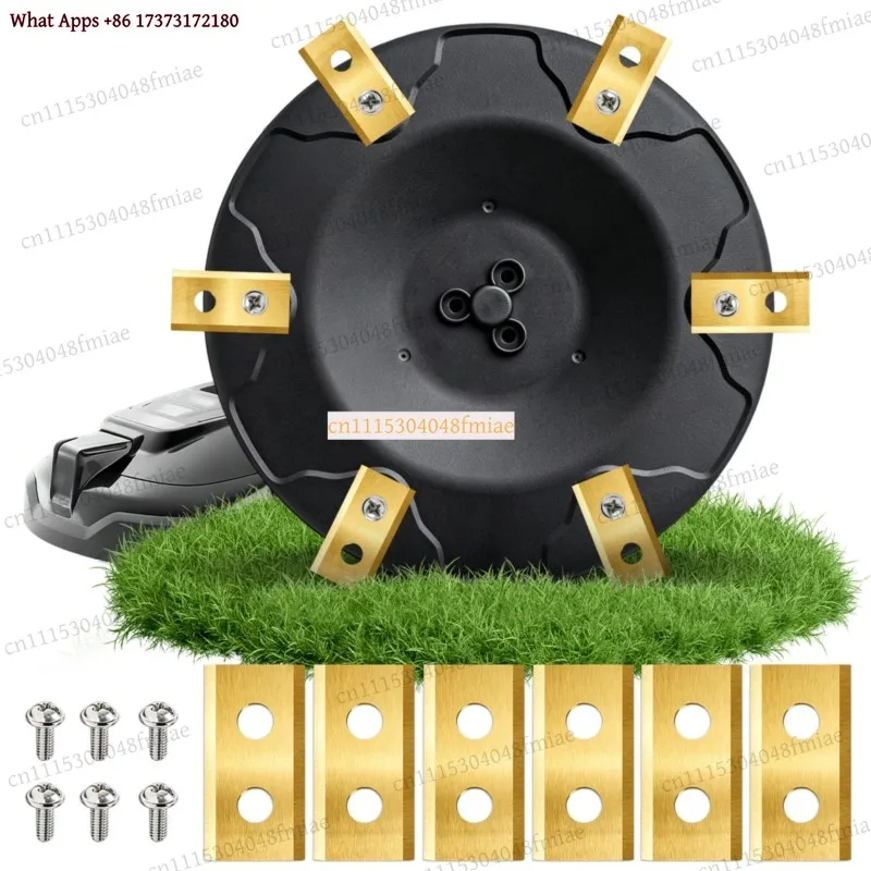 EYFL Blade Discs + 6 Replacement Blades for Eufy E15 E18 Terramow V600 V1000 S800 S1200 Lawn Mower Robot Accessories