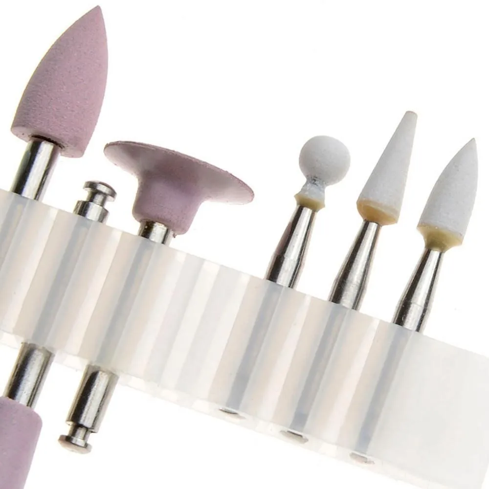 Dia.2.35mm Dental Light-Curing Resin Polishing Set Ceramic Silicon Rubber Slow Bending Machine Grinding Head
