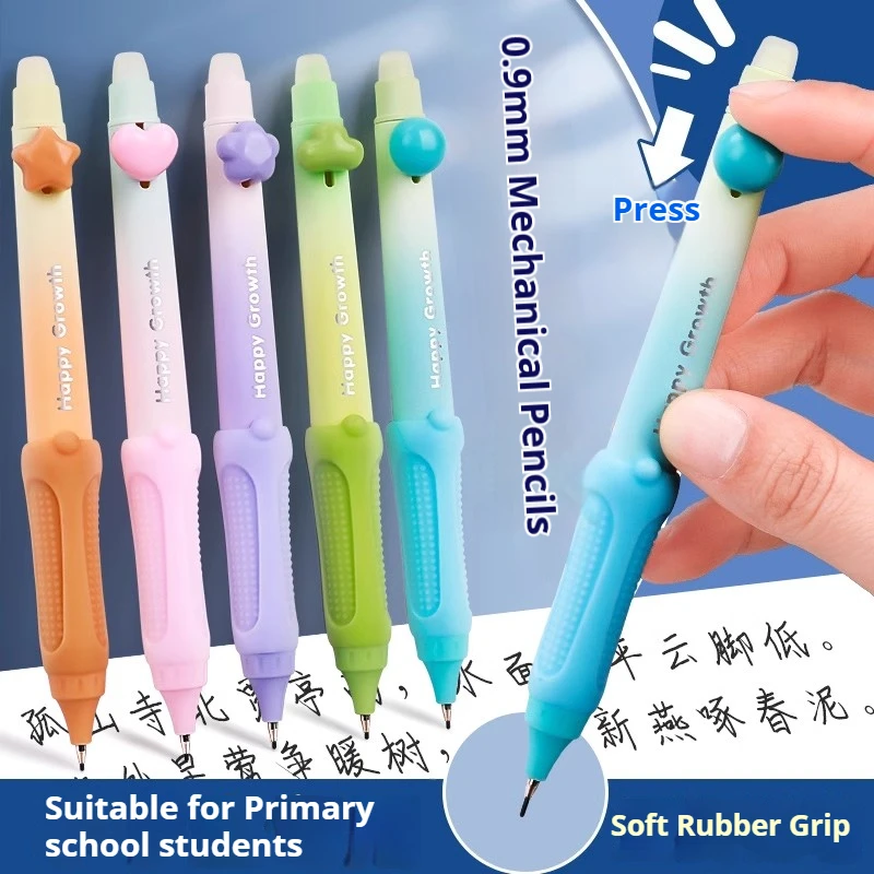 

Mechanical Pencil Set Languo Stationery Soft Rubber Grip 0.9mm Automatic Pencil Kit Student School Supplies for Writing Drawing