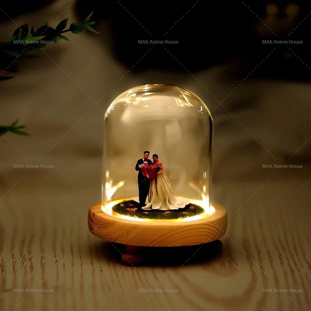 미니어처 수제 1/64 1/43 1/87, 커플 웨딩 홈 장식, 디오라마 피규어 모델, 창의적인 사진, 결혼 선물