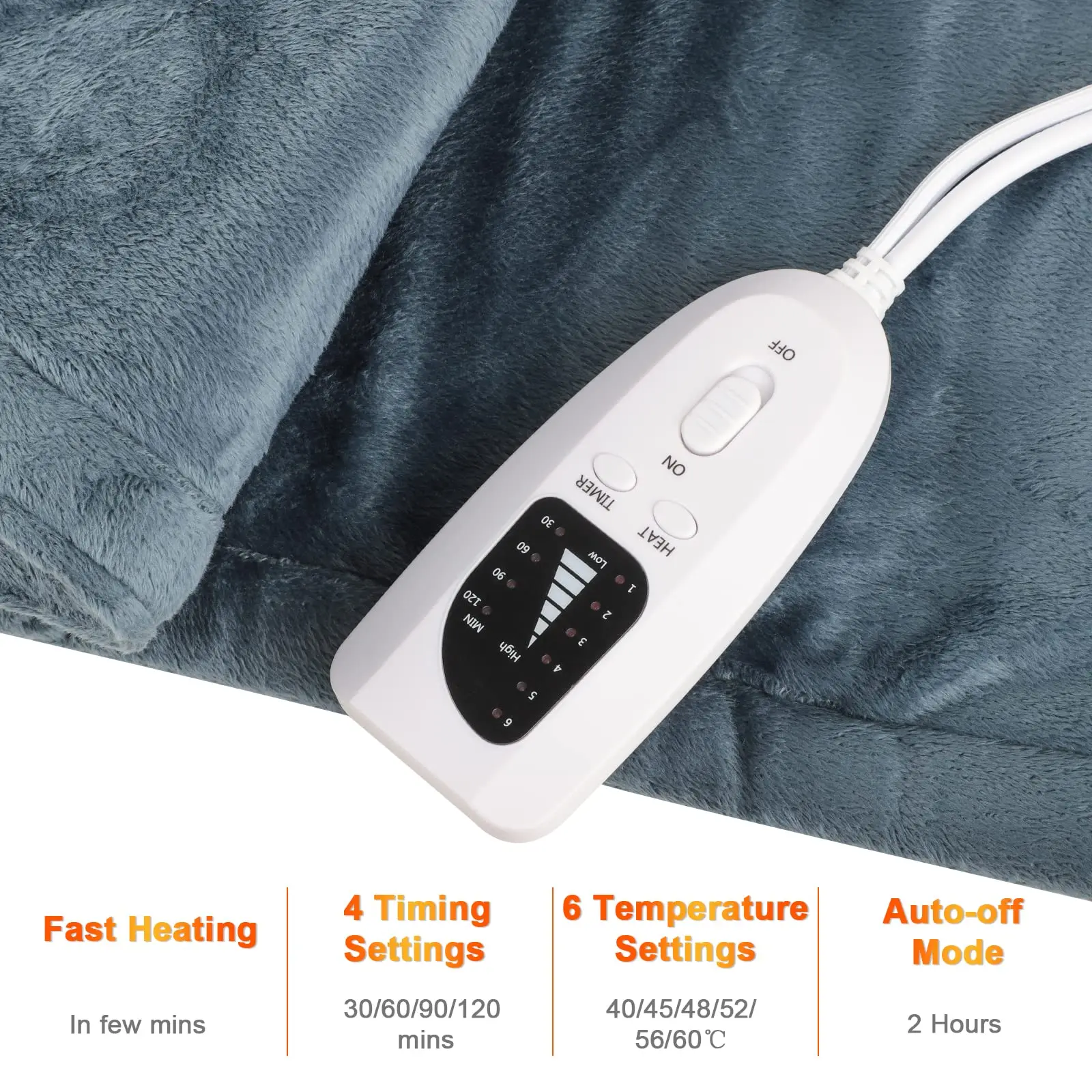 Weighted Heating Pad for Neck and Shoulders Electric Heat Pads for Back Pain Relief 6 Heat Settings 4 Timers Auto Off Gifts