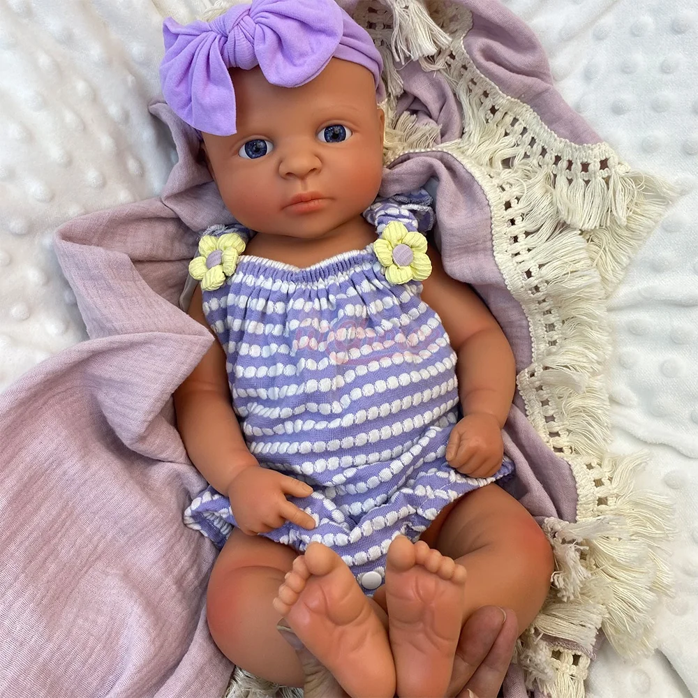 20Inch Can Open Mouth Girl Silicone Full Body Reborn Doll High-Simulation Soft Touch Weighted Newborn Doll for Adult Collectors