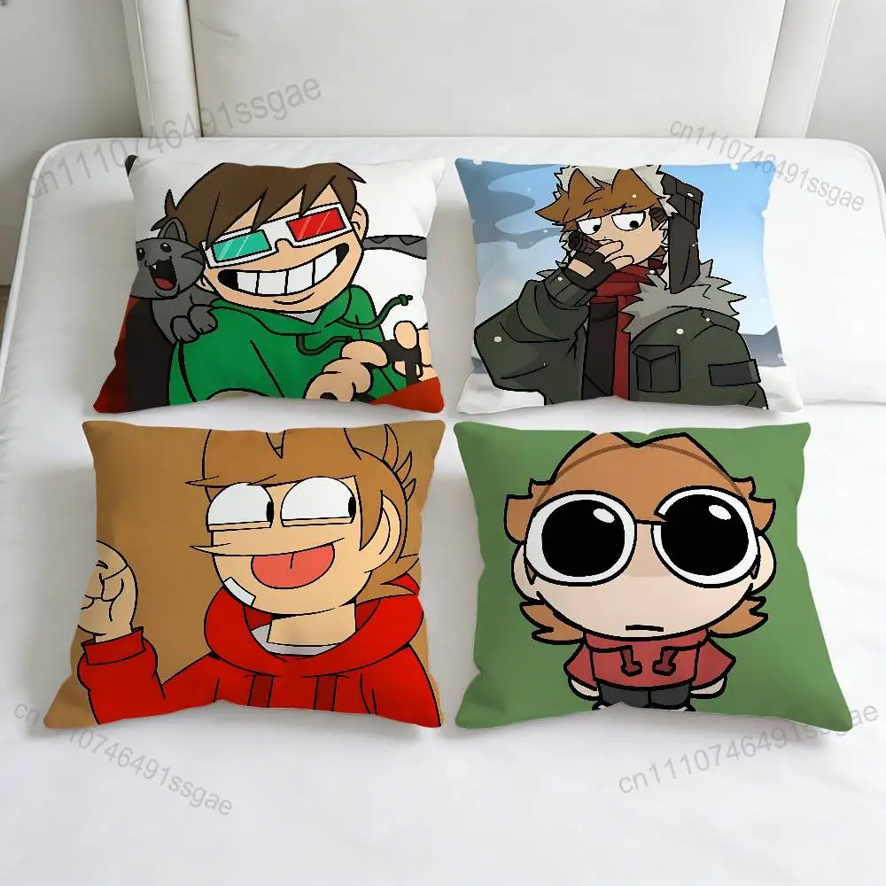 

E-Eddsworld T-Tord Edd Fashion Square Pillow Case Durable Throw Pillow Cover for Sofa Couch Chair