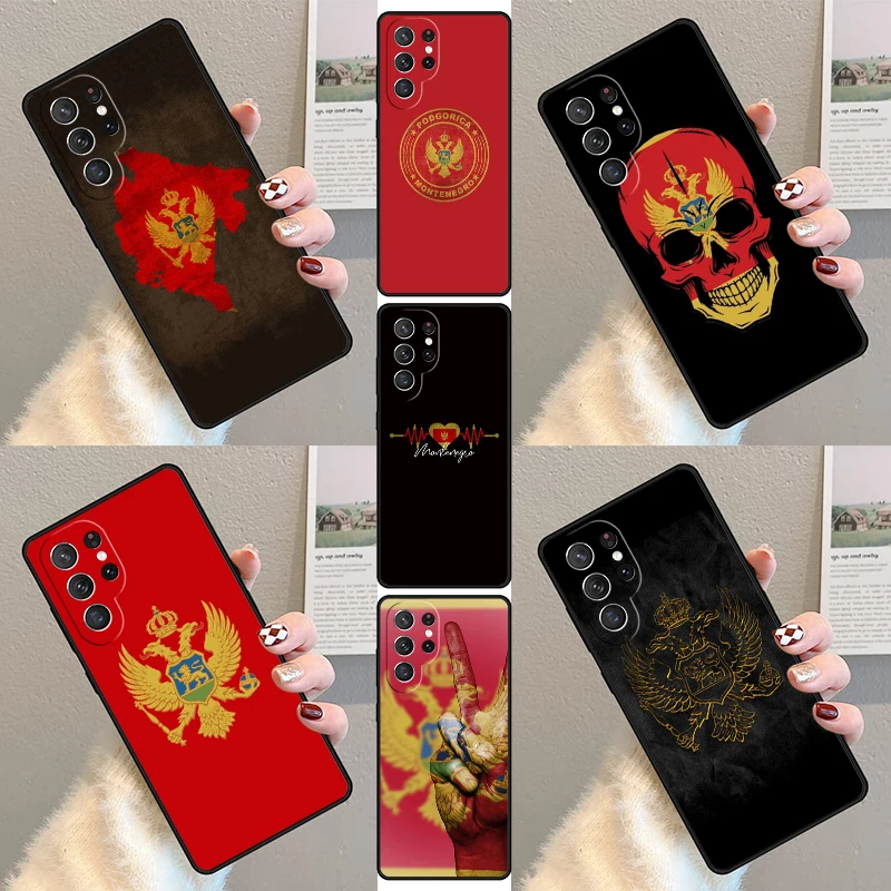 Montenegro Flag Phone Case For Samsung Galaxy S23 S21 S20 FE S24 S22 Ultra Note20 S10 S9 S8 Plus Silicone Cover