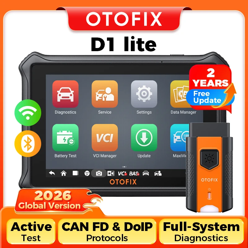 OTOFIX-Scanner automobile D1 Lite OBD2, mise à jour de 2 ans, contrôle bidirectionnel, tout système, outil d'analyse de diagnostic, FCA, SGW, Lilineau et DoIP