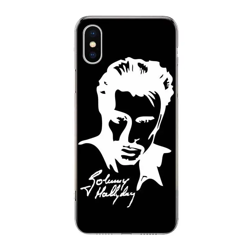 Johnny Hallyday Music For iPhone 16 15 14 13 12 11 Pro Max Phone Case X XS XR 7 Plus Print 8 SE Apple Fundas Cover Coque 11 15 1