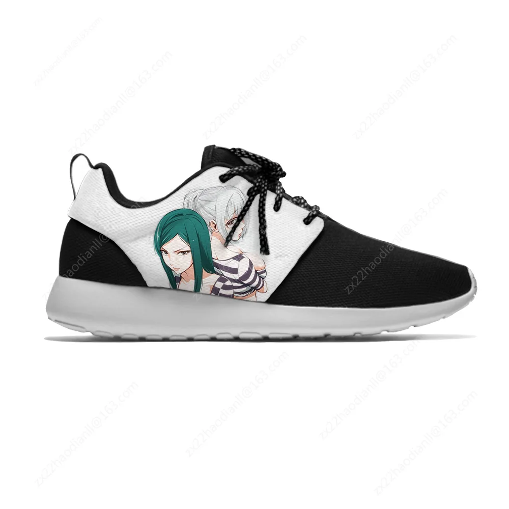 Anime Manga Prison School Eyes Sad Classic Fashion Sport Running Shoes Casual Breathable Lightweight 3D Print Men Women Sneakers