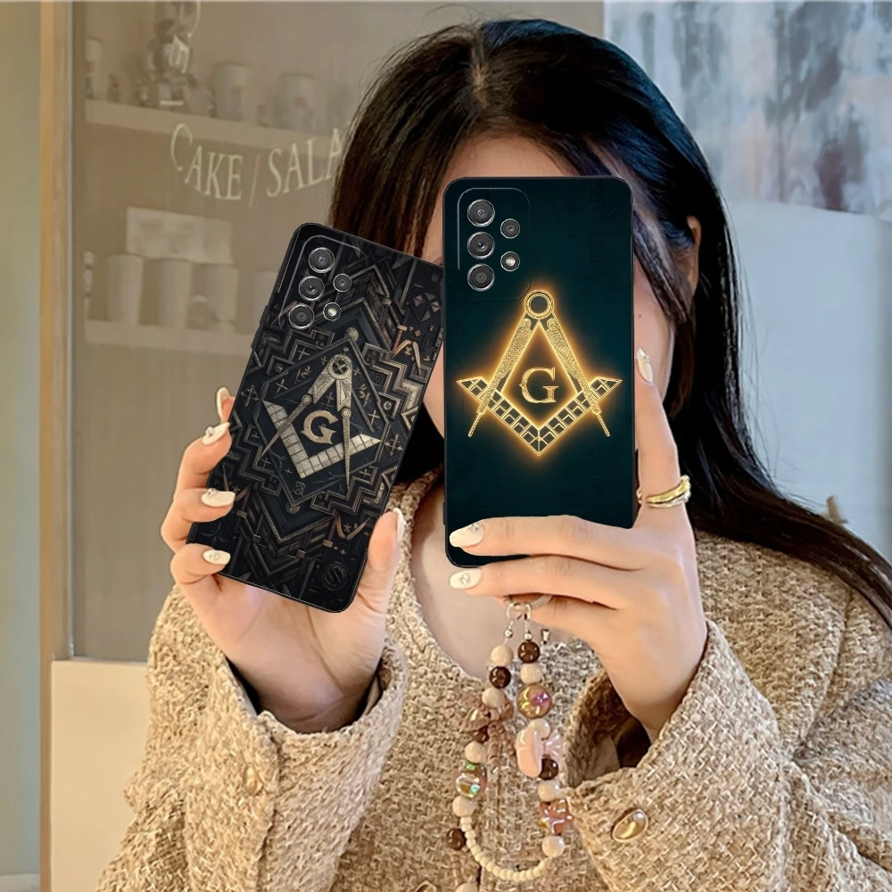 Fashion Freemason Mobile Cell Phone Case for Samsung Galaxy Note 20 10 Plus Ultra Black Soft Phone Cover Shell