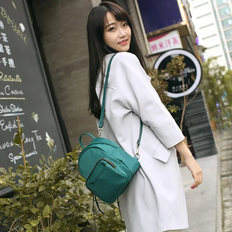 New Simple Pure Korean Mini Multifunctional Ladies Backpack Women Backpack Oxford Preppy Style Small Backpacks