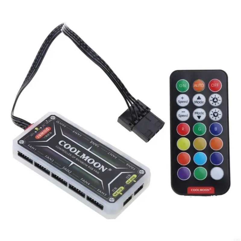 C90F Diamond 120 مللي متر مروحة تبريد جهاز كمبيوتر شخصي لمراوح العلبة PWM 6PIN قابل للتعديل مبرد صامت كتم صوت RGB مروحة المبرد #2