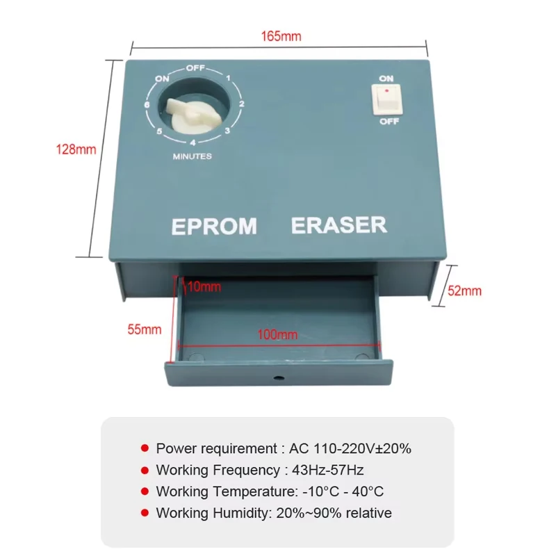 UV Eprom Eraser Erase Ultraviolet Light Timer Semiconductor Wafer (IC) Erase Radiation EPROM Chips Data Erase Tool