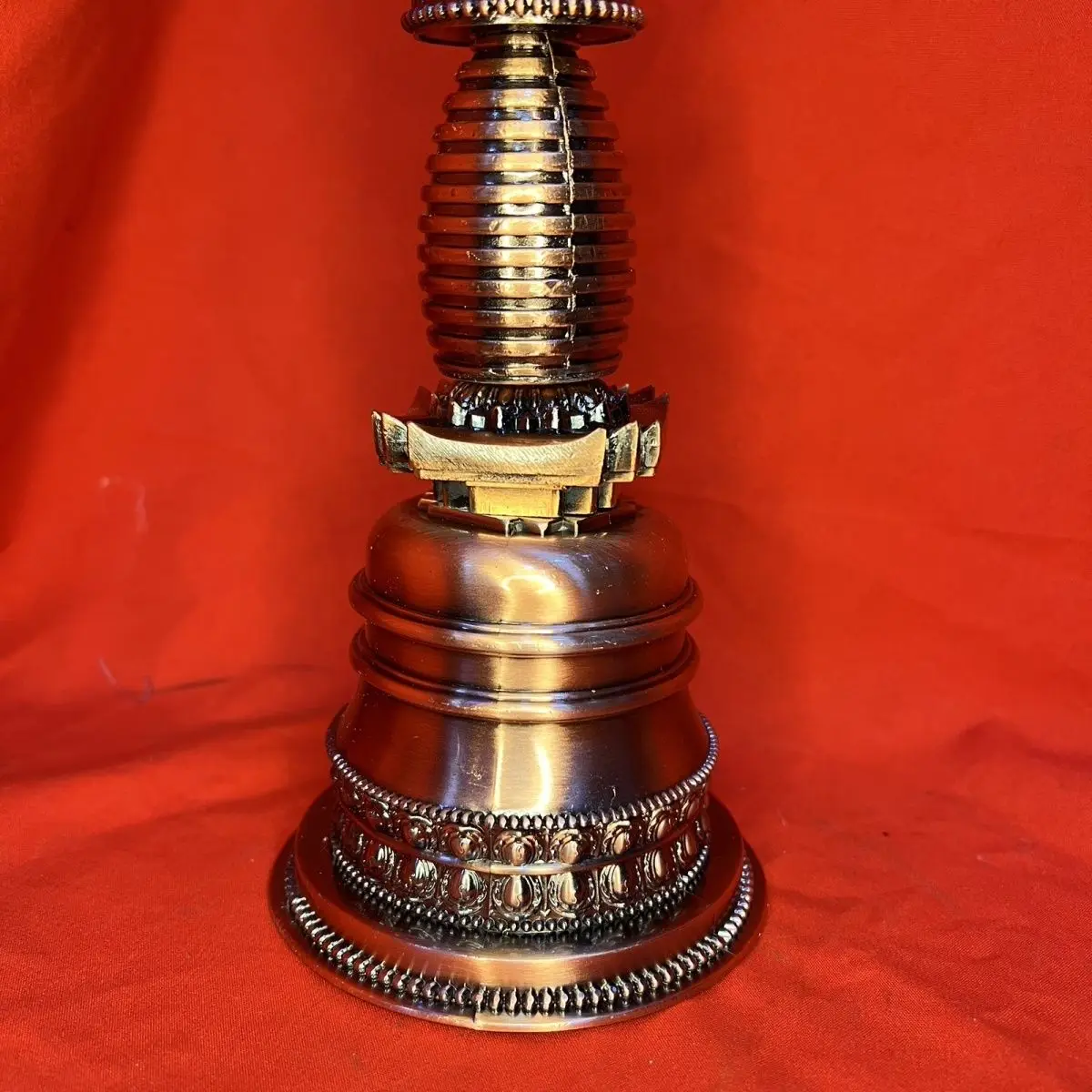 Tibetan Tantra Tibetan gilt offering stupa 8 inches Dangta stupa ornament about 20 cm high three-dimensional