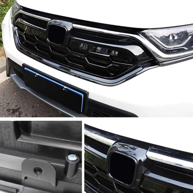 For Racing Grille Honda CRV CAR Trim Accessories ABS Front Bumper Splitter Refit Grills Body Kit 2017 2018 2019 Year