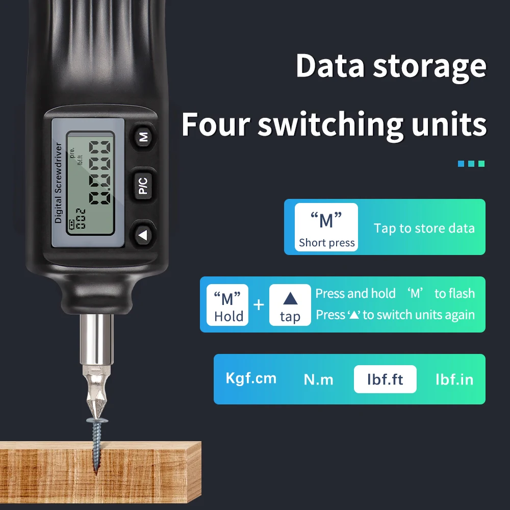 Digital Preset Torque Screwdriver Adjustable Idle Slip Torque Wrench Torsional Torque Wrench Hand Test ANS-P-8 Repair Tools