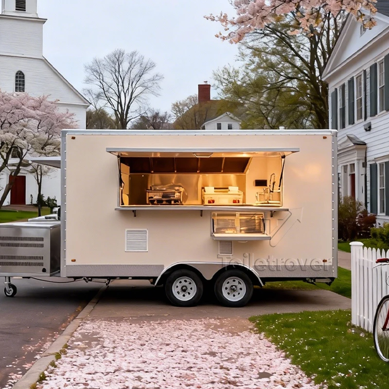 

Professional Food Truck Trailer Coffee Bar Mobile Kitchen Concession Business Fully Equipped