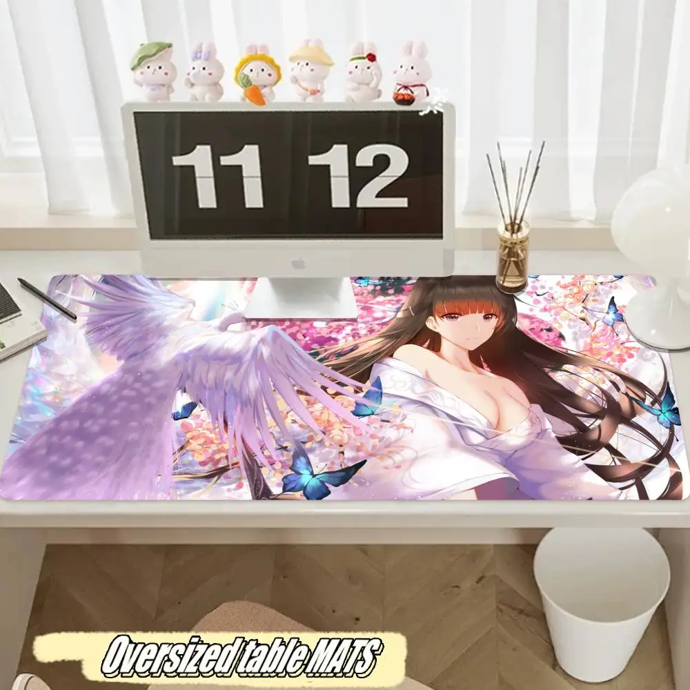 

Anime girls sexy Mouse Pad Tablet mouse Pad Laptop xl desktop mouse pad, cute HD Rainbow Gaming keyboard pad, csgo Player, 90x40