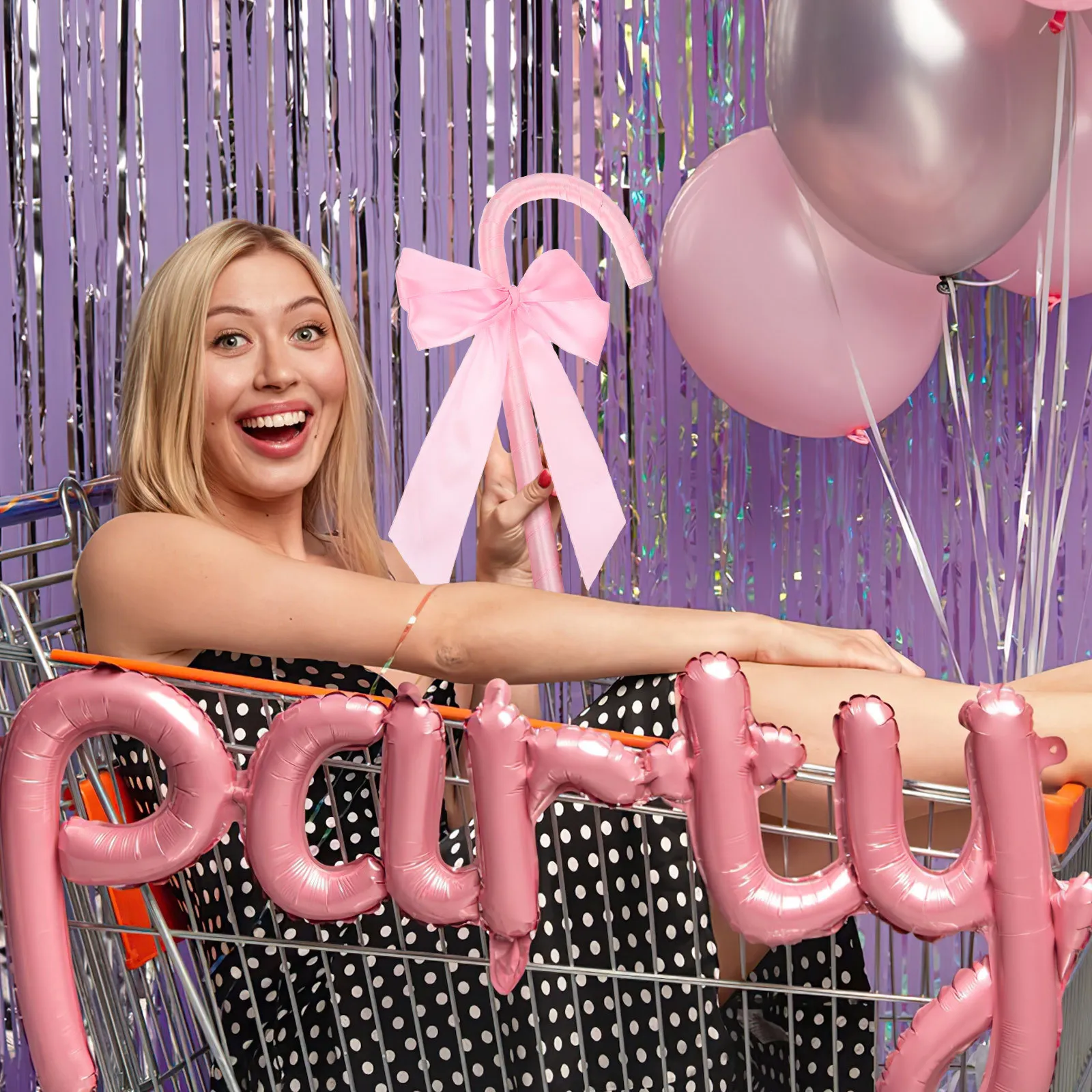 Canne de spectacle sur scène, accessoire de Cosplay d'halloween, bâton à nœud papillon en plastique, accessoire décoratif Portable, canne d'halloween