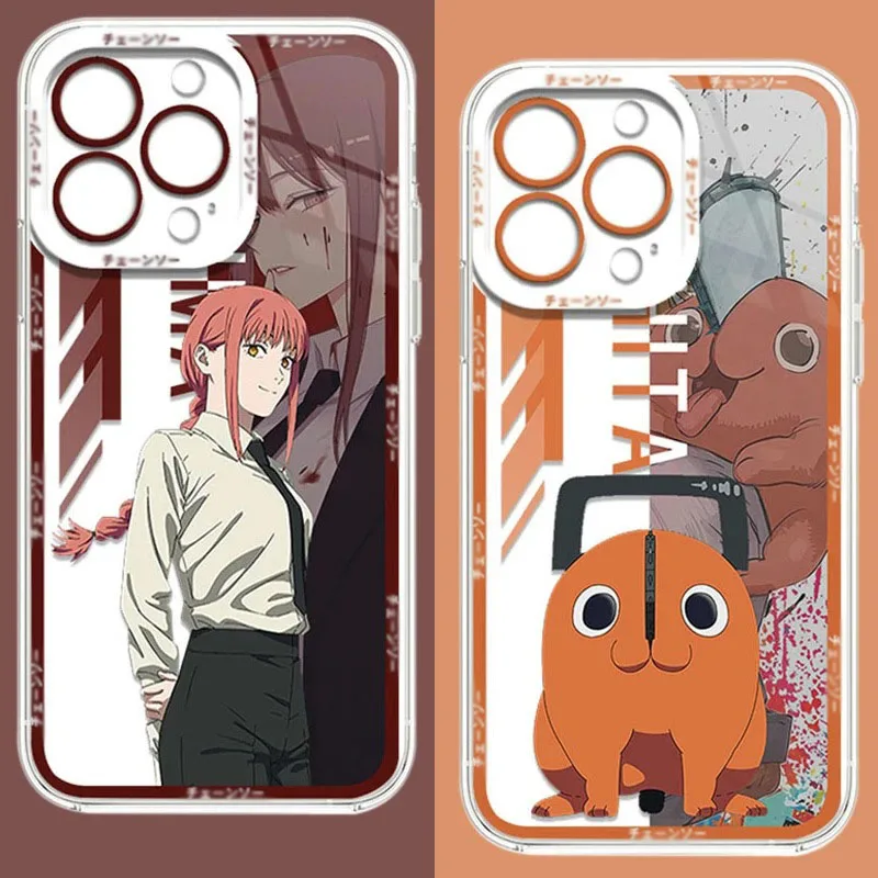 Anime Chainsaw Mans Case For Xiaomi 13T 12T 11T 10T 14 13 12 11 Lite 5G NE POCO F6 X6 Pro X3 NFC X5 X4 GT F3 F4 F5 M6 M5S C65