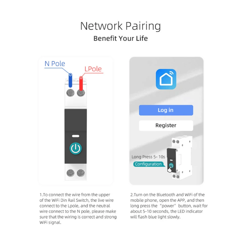 Tuya Smart Home Zigbee Circuit Breaker Din Rail untuk Switch Remote Control Nirkabel Bekerja dengan Alexa Google Home Assistant Yandex