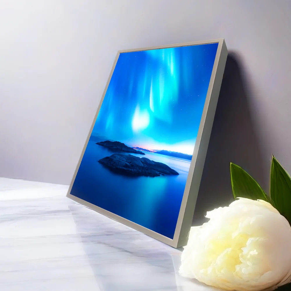 Tiktok-Cadre photo néon à gradation USB, belle aurore chaude, peinture lumineuse HD, décoration créative pour la maison de Noël, cadeau de lumière