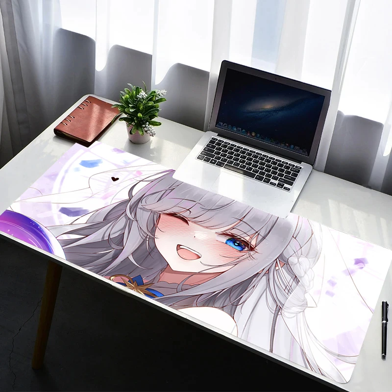 

Mouse Pad Anime Rubber Mousepad Office PC Gaming Accessories Keyboard Pad Laptop Desk B-black Survival Eternal Return Mouse Mat