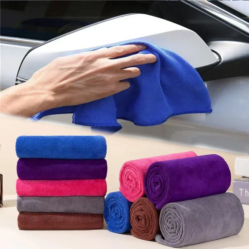 30*30/40/60cm Car Wash Towel Thickened Absorbent Lint-free Multi-purpose Microfibre Cleaning Cloth Doesn't Hurt Car Paint