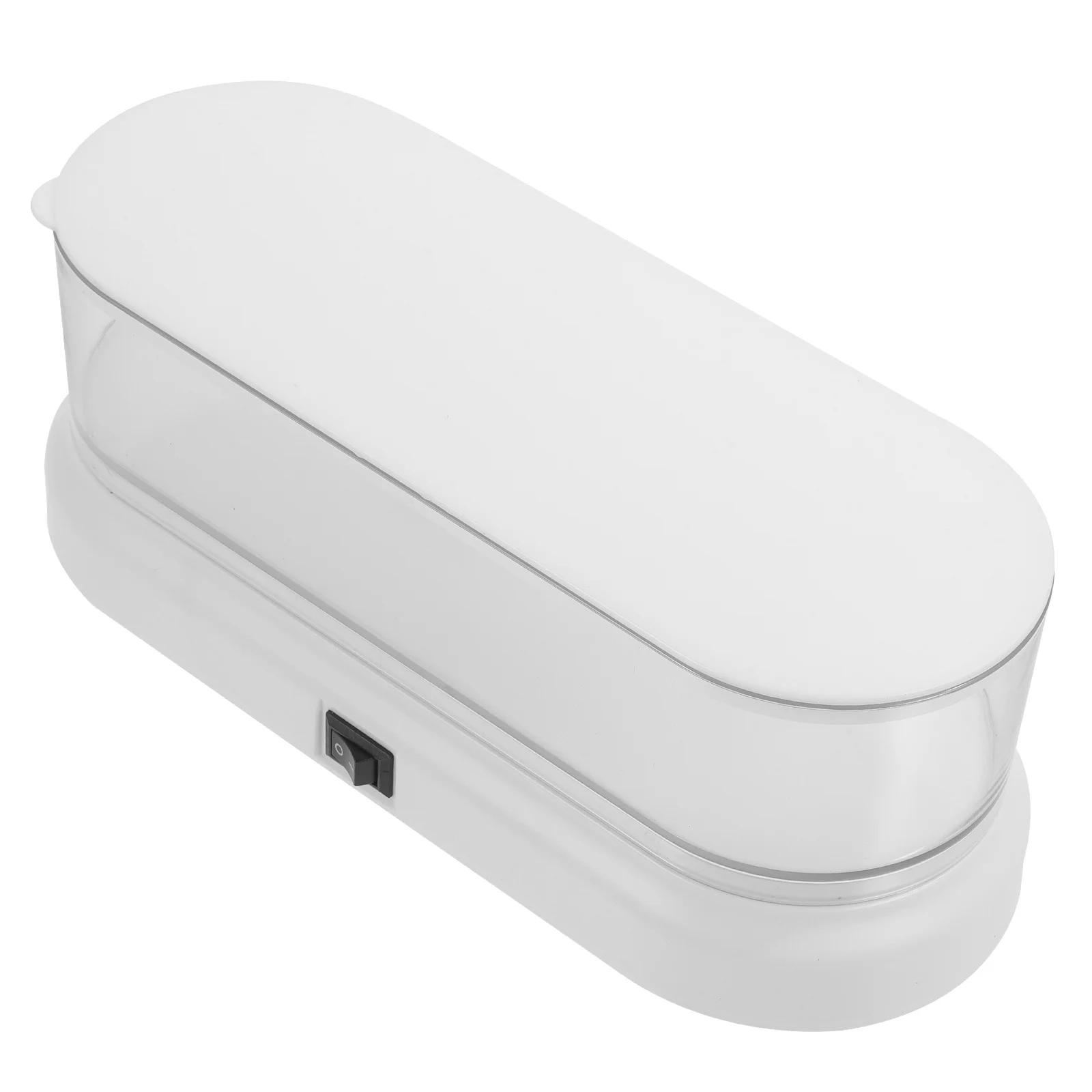 منظف المجوهرات بالموجات فوق الصوتية المحمولة صندوق بلاستيكي صغير لخواتم النظارات والساعات آلة تنظيف المجوهرات المنزلية