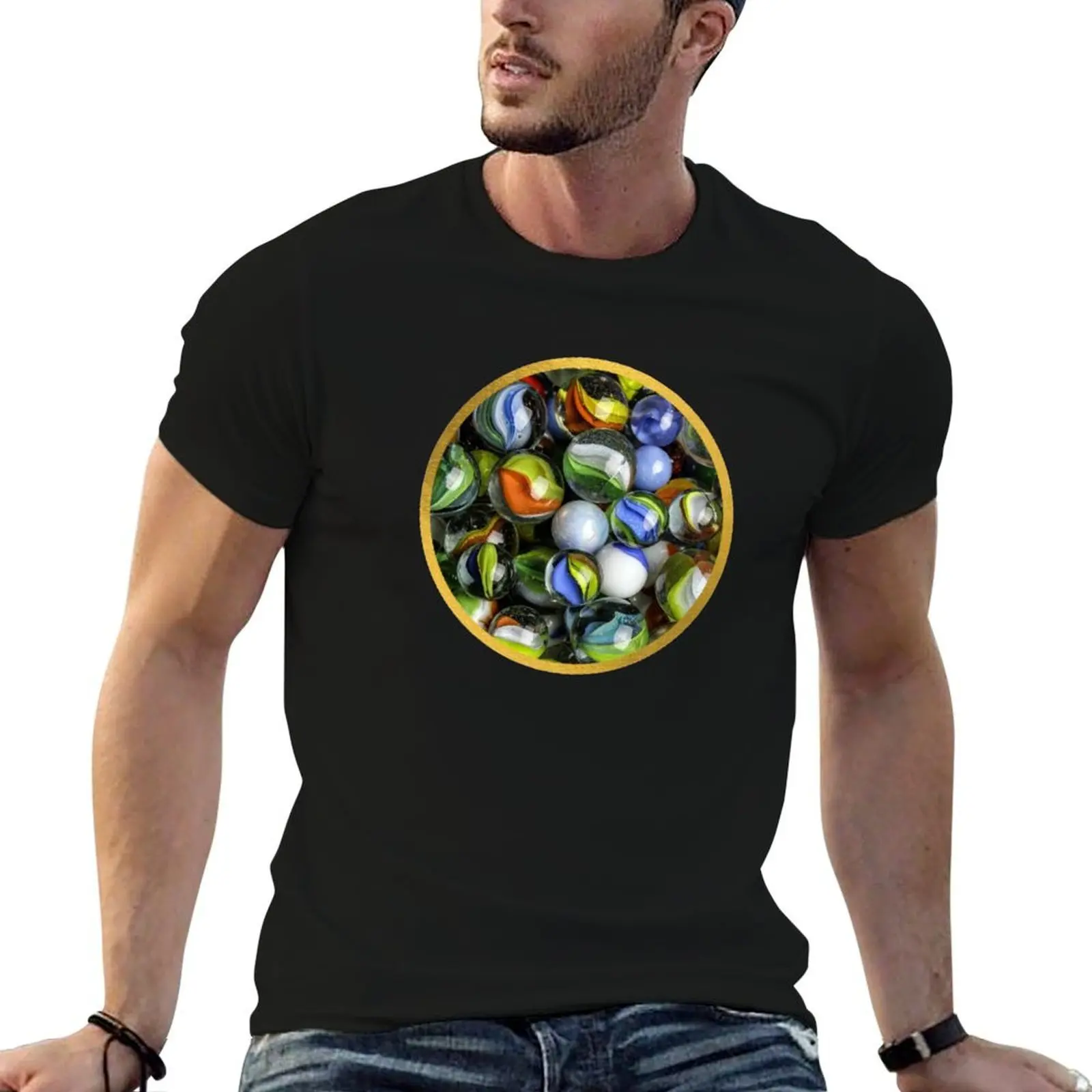 

Marbles in a Bubble T-Shirt anime t shirts oversize t shirts cotton 100% T-Shirt