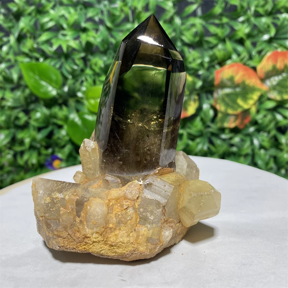 

High Quality Citrine Natural Crystal Healing Obelisk Yellow Quartz Wand Ornament for Home Decor Spiritual Energy Gift Stone