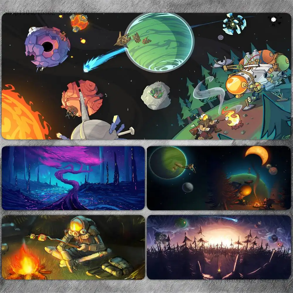 Outer Wilds Game Mouse Pad Large Gaming Keyboard Mat LockEdge Rubber Computer Office Accessories