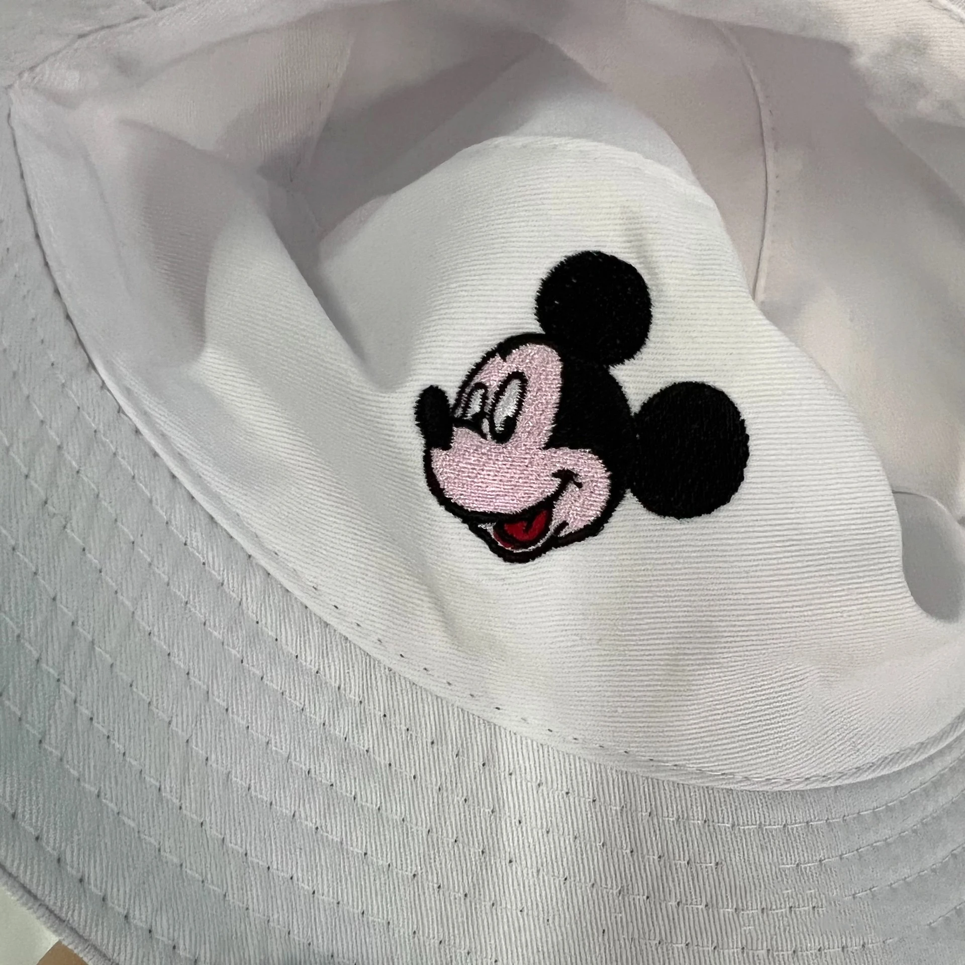 Gorra de pescador con estampado de dibujos animados, gorro de pescador con letras de Mickey Mouse, de algodón, de doble cara, regalos de cumpleaños