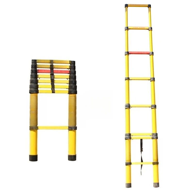 Insulated ladder, bamboo fishing rod ladder, telescopic FRP, portable ladder for electricians