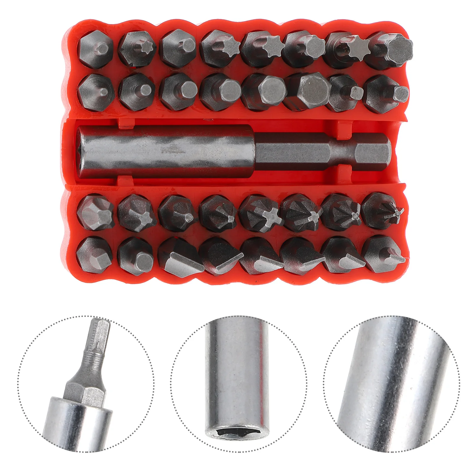 

33pcs Electric Screwdriver Bit Kit Chrome-Vanadium Steel High Hardness Replaceable Bits For Diy Repair Tools Power Tool