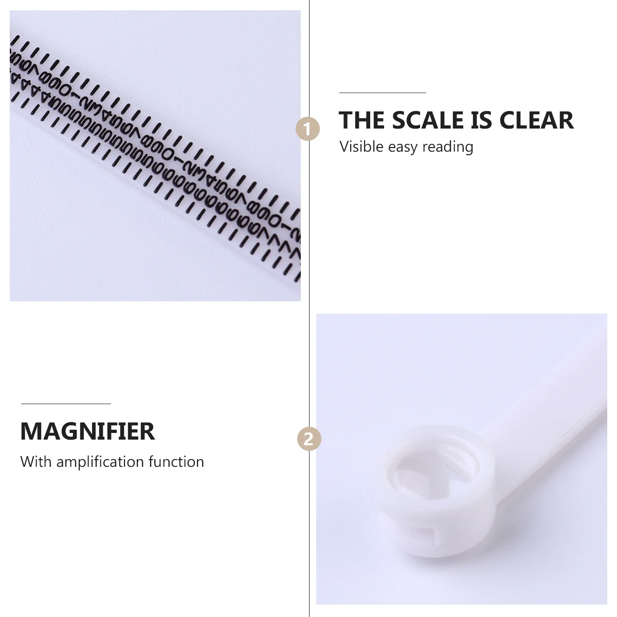 

1 pc Magnifying Ring Gauge Plastic Finger Sizer Jewelry Measurement Tool Durable Lightweight For Wedding Party Gifts