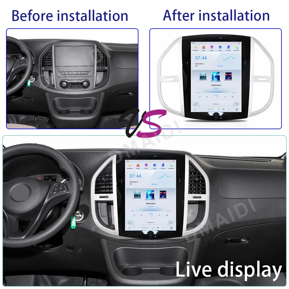 Tesla Big Screen Android 11 GPS Navigation For Mercedes Vito W447 W639 W176 W115 Car Radio Multimedia Player Auto Head Unit DSP