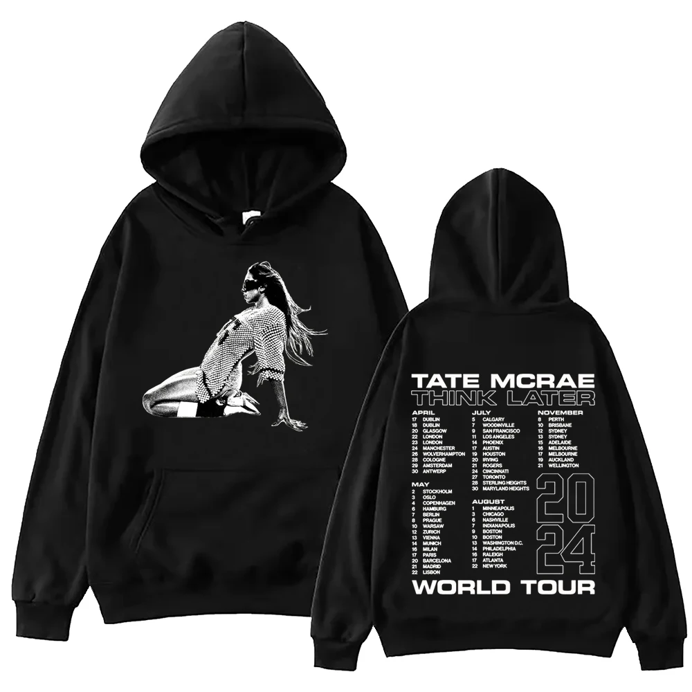 

Tate McRae 2024 Tour Hoodie Harajuku Hip Hop Pullover Tops Fans Gift