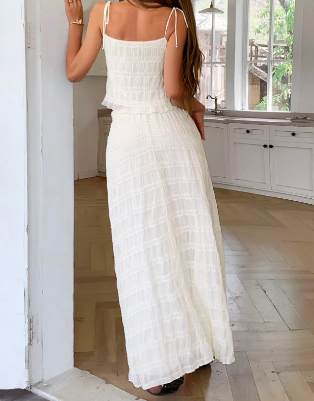 Women's Dress 2025 Summer Latest Hot Selling Style Leisure Vacation Leisure Style Suspended Beach Atmosphere Two-Piece Set