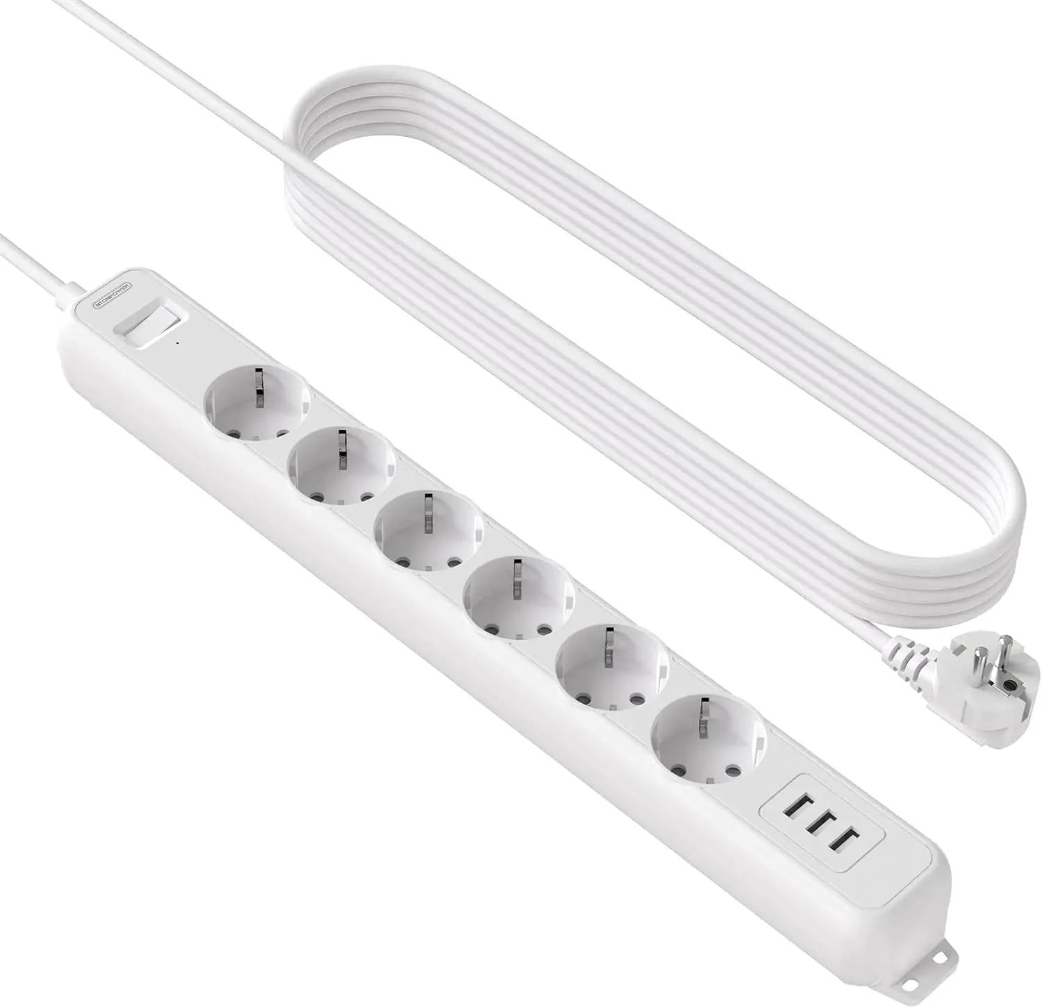 

NTONPOWER EU Plug Power Strip 6 Sockets 3 USB Ports Multiple Plugs 3M Extension Cord Network filter socket extension Switch